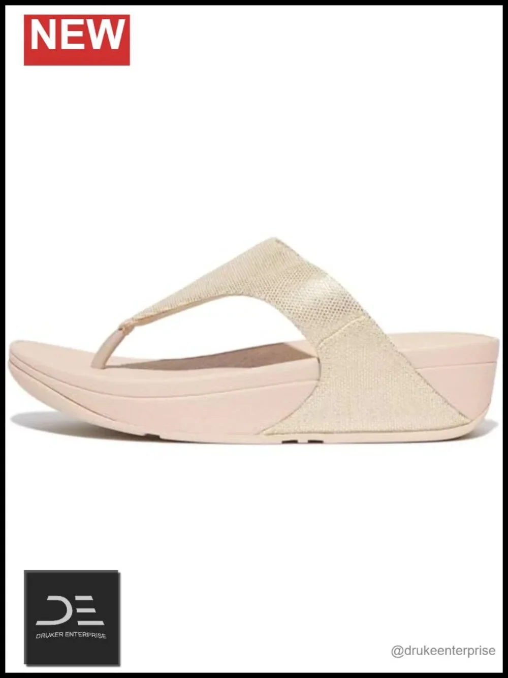 Canvas Toe-Post Wedge Sandals with Slingback Strap Slip-On